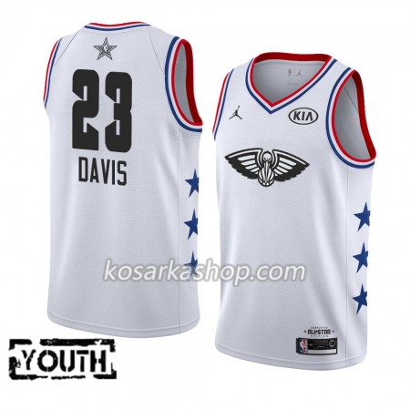 Dres New Orleans Pelicans Anthony Davis 23 2019 All-Star Jordan Brand Bijela Swingman - Dječji